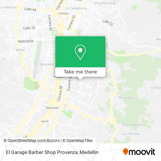 El Garage Barber Shop Provenza map