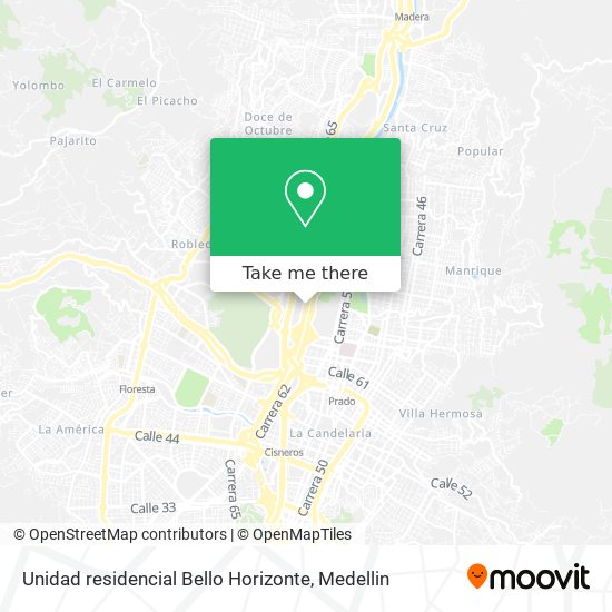 Unidad residencial Bello Horizonte map