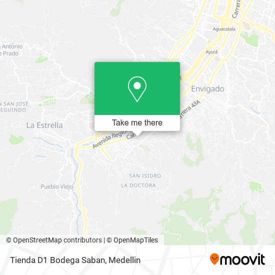 Tienda D1 Bodega Saban map