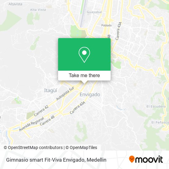 Gimnasio smart Fit-Viva Envigado map