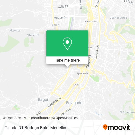 Tienda D1 Bodega Bolo map