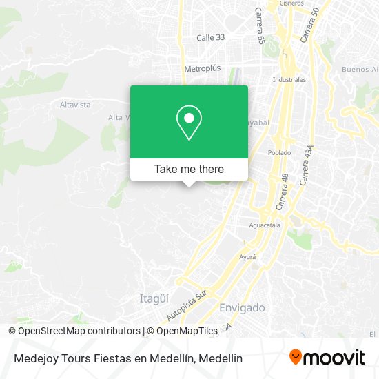 Medejoy Tours Fiestas en Medellín map