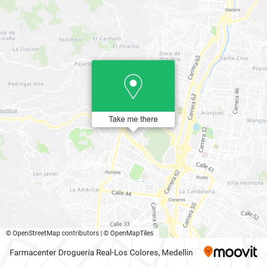 Farmacenter Droguería Real-Los Colores map