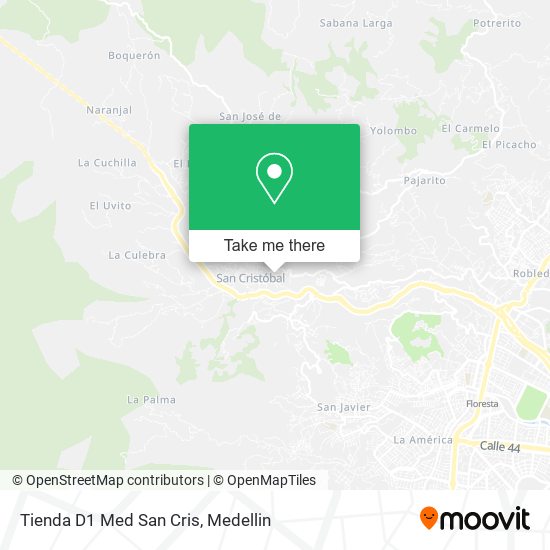 Tienda D1 Med San Cris map