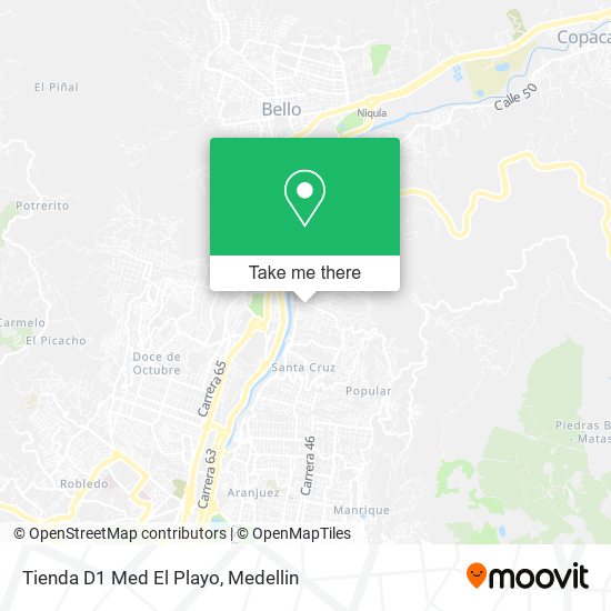 Mapa de Tienda D1 Med El Playo