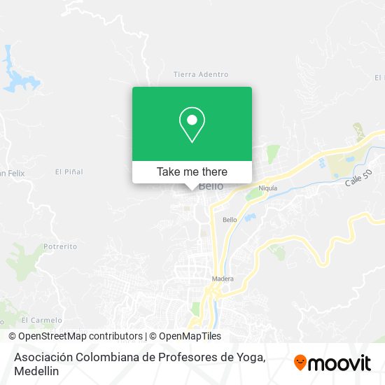 Mapa de Asociación Colombiana de Profesores de Yoga