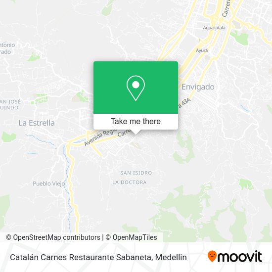 Mapa de Catalán Carnes Restaurante Sabaneta