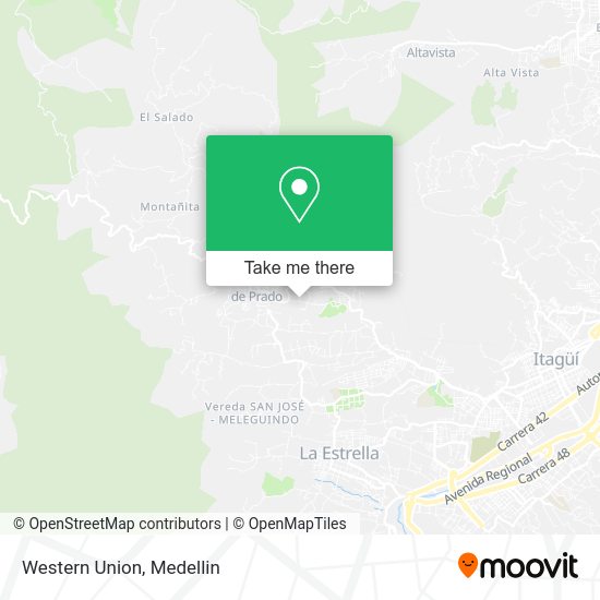 Mapa de Western Union