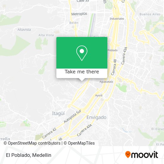 Mapa de El Poblado