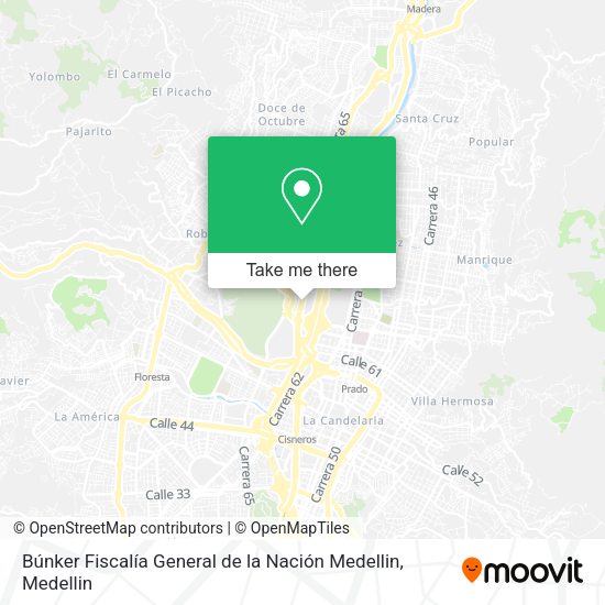 Búnker Fiscalía General de la Nación Medellin map