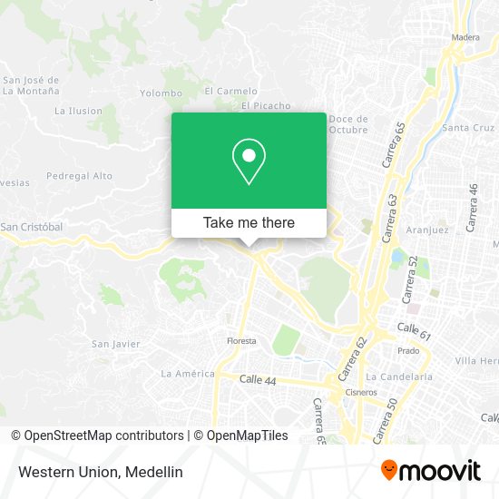 Mapa de Western Union
