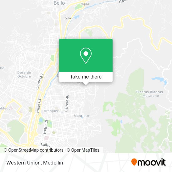 Mapa de Western Union