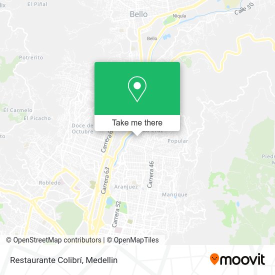 Restaurante Colibrí map