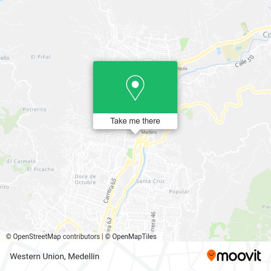 Mapa de Western Union