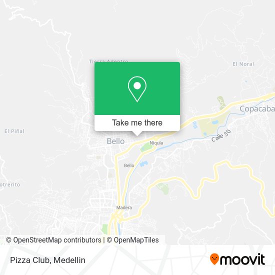 Mapa de Pizza Club