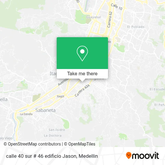 calle 40 sur # 46 edificio Jason map