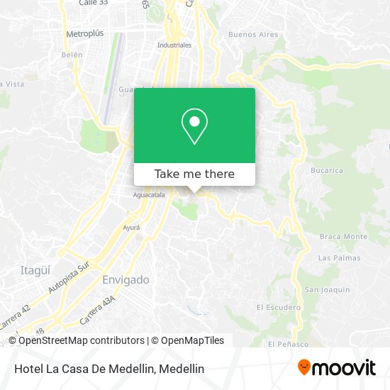 Mapa de Hotel La Casa De Medellin
