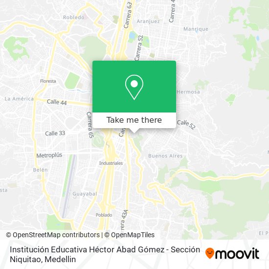Institución Educativa Héctor Abad Gómez - Sección Niquitao map