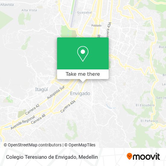 Mapa de Colegio Teresiano de Envigado