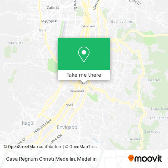Casa Regnum Christi Medellin map