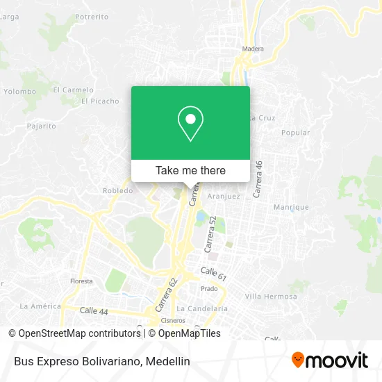 Mapa de Bus Expreso Bolivariano
