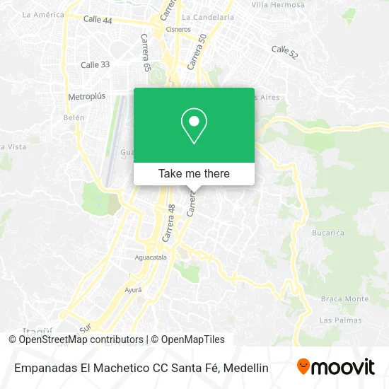 Empanadas El Machetico CC Santa Fé map