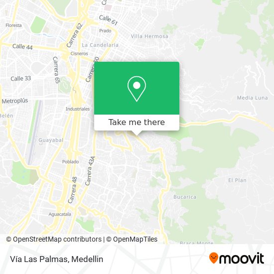 Vía Las Palmas map