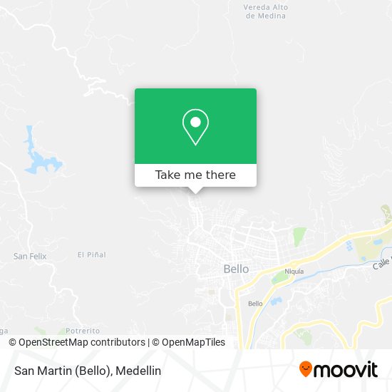 San Martin (Bello) map