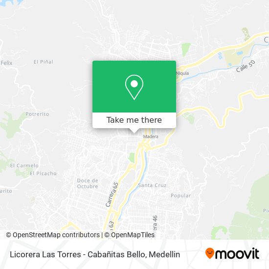 Licorera Las Torres - Cabañitas Bello map