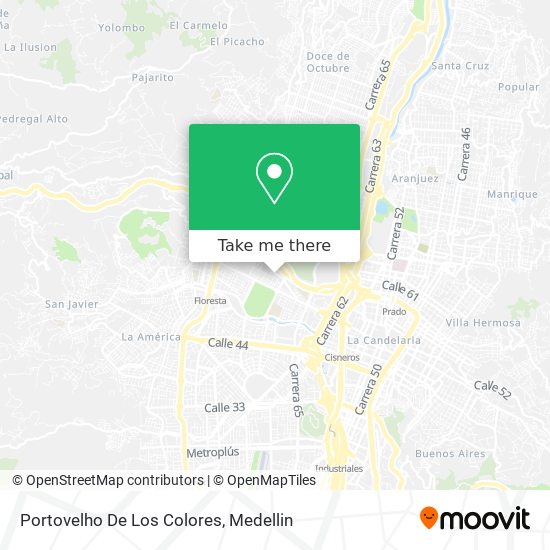 Portovelho De Los Colores map
