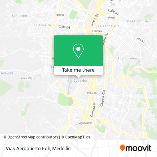 Vías Aeropuerto Eoh map