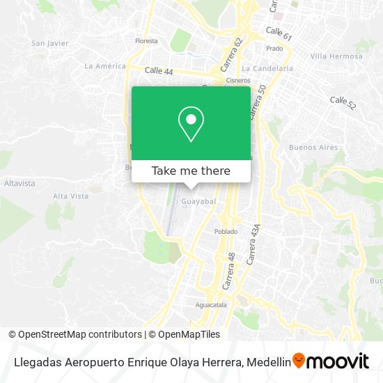 Llegadas Aeropuerto Enrique Olaya Herrera map