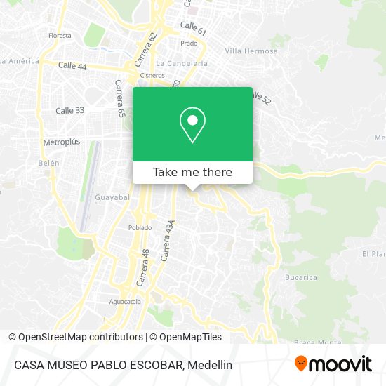 CASA MUSEO PABLO ESCOBAR map