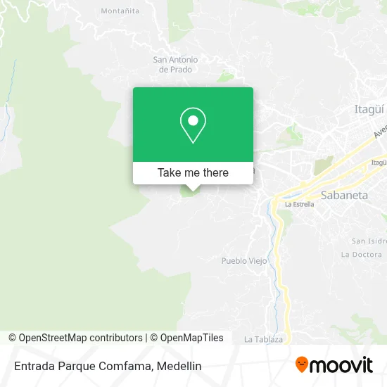 Entrada Parque Comfama map