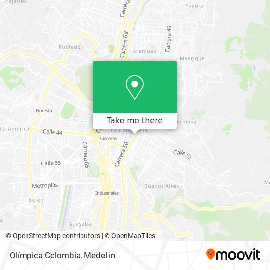 Olímpica Colombia map