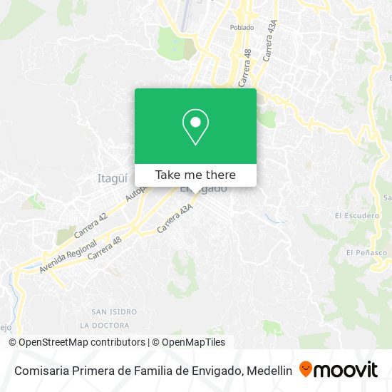 Mapa de Comisaria Primera de Familia de Envigado