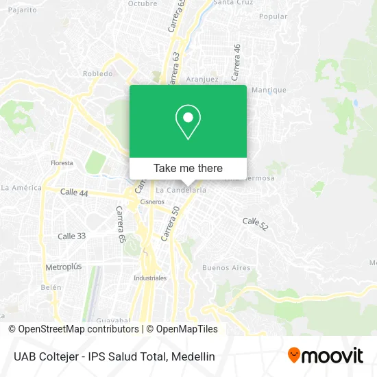 Mapa de UAB Coltejer - IPS Salud Total