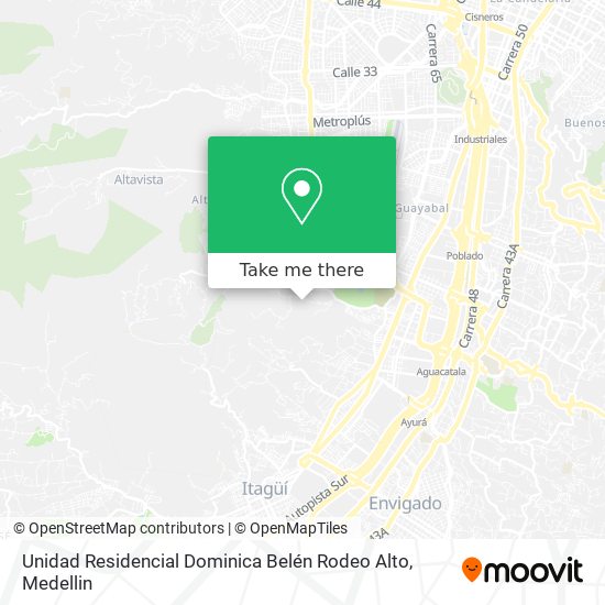 Mapa de Unidad Residencial Dominica Belén Rodeo Alto