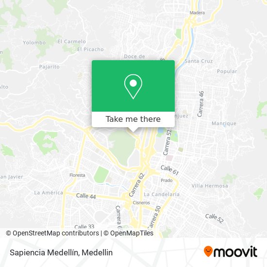 Sapiencia Medellín map