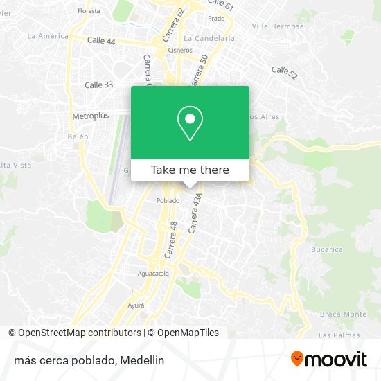 más cerca poblado map