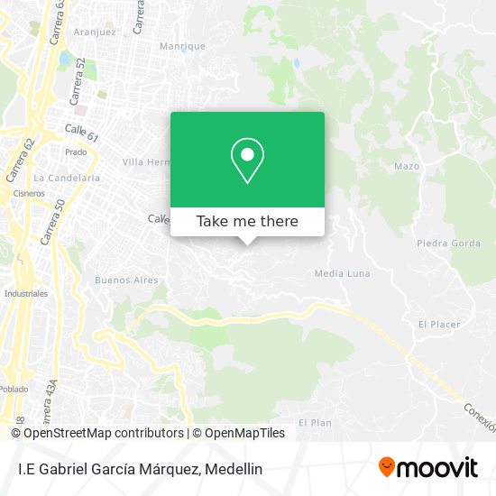 I.E Gabriel García Márquez map