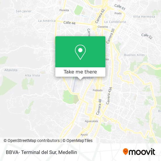 Mapa de BBVA- Terminal del Sur