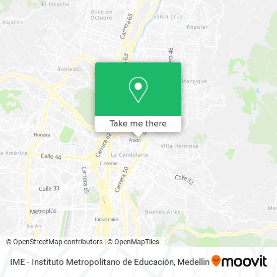Mapa de IME - Instituto Metropolitano de Educación
