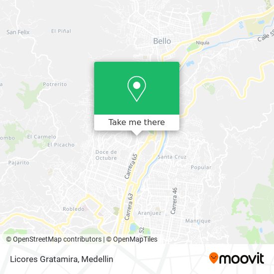 Licores Gratamira map