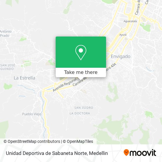 Unidad Deportiva de Sabaneta Norte map