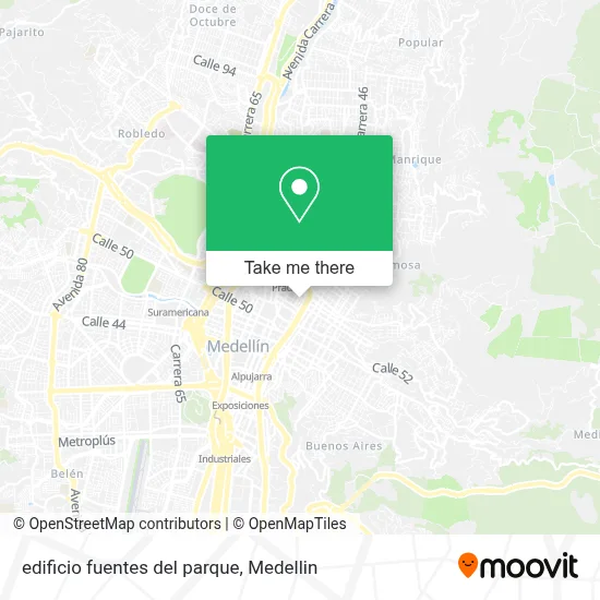 edificio fuentes del parque map