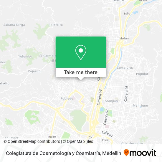 Colegiatura de Cosmetología y Cosmiatría map