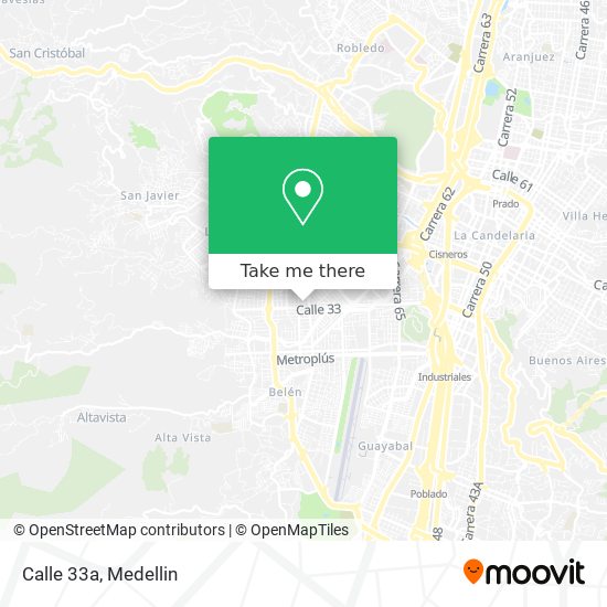 Mapa de Calle 33a