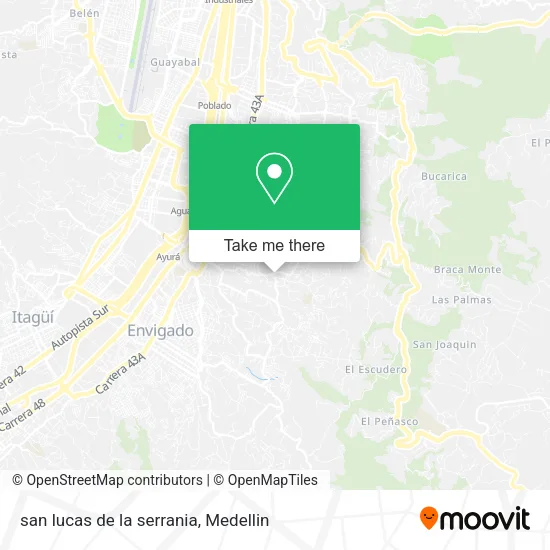 san lucas de la serrania map