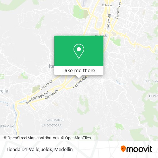 Mapa de Tienda D1 Vallejuelos